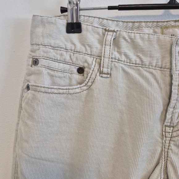 NWT Ann Taylor Loft Corduroy Slim Boot Pants Ivory Flap Pockets Size 4 Petite - Picture 8 of 15